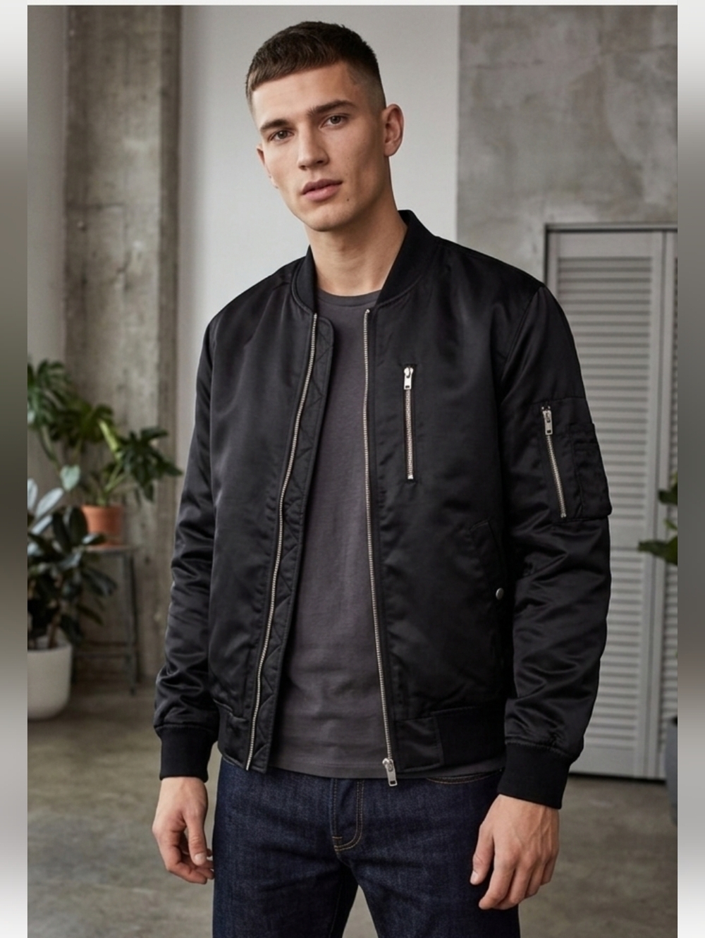 Neuw Black Bomber Jacket